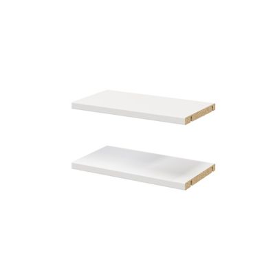 2 tablettes blanches GoodHome Atomia L. 33,9 x P. 18,2 cm