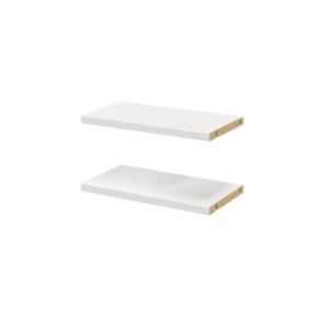 2 tablettes blanches GoodHome Atomia L. 33,9 x P. 18,2 cm