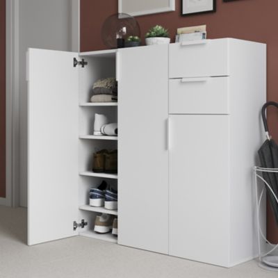 2 tablettes blanches GoodHome Atomia L. 33,9 x P. 33,2 cm