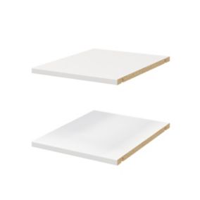 2 tablettes blanches GoodHome Atomia L. 33,9 x P. 43,2 cm
