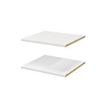 2 tablettes blanches GoodHome Atomia L. 46,4 x P. 43,2 cm