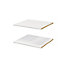 2 tablettes blanches GoodHome Atomia L. 46,4 x P. 43,2 cm