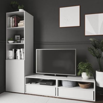 2 tablettes blanches GoodHome Atomia L. 46,4 x P. 43,2 cm
