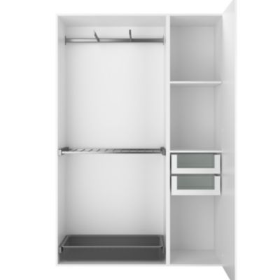 2 tablettes blanches GoodHome Atomia L. 46,4 x P. 43,2 cm