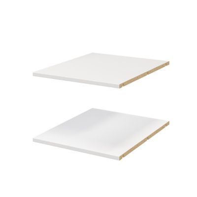 2 tablettes blanches GoodHome Atomia L. 46,4 x P. 56,2 cm