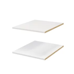 2 tablettes blanches GoodHome Atomia L. 46,4 x P. 56,2 cm