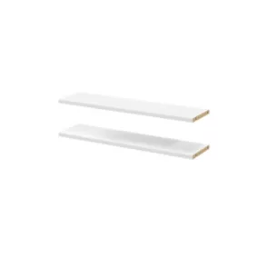 2 tablettes blanches GoodHome Atomia L. 71,4 x P. 18,2 cm