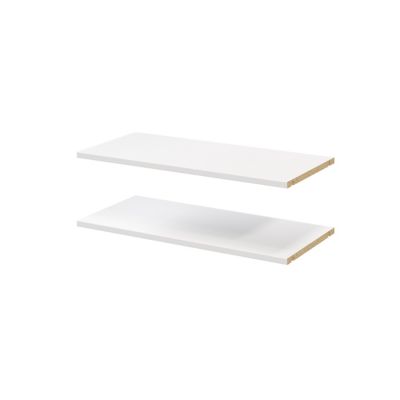 2 tablettes blanches GoodHome Atomia L. 71,4 x P. 33,2 cm