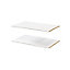 2 tablettes blanches GoodHome Atomia L. 71,4 x P. 43,2 cm