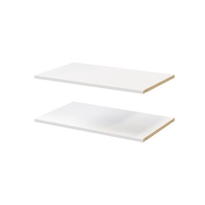 2 tablettes blanches GoodHome Atomia L. 71,4 x P. 43,2 cm