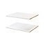 2 tablettes blanches GoodHome Atomia L. 71,4 x P. 56,2 cm