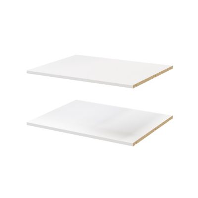2 tablettes blanches GoodHome Atomia L. 71,4 x P. 56,2 cm