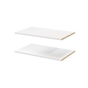 2 tablettes blanches GoodHome Atomia L. 71,5 x P. 43,2 cm