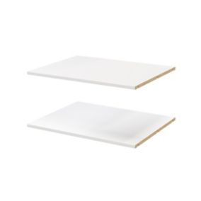 2 tablettes blanches GoodHome Atomia L. 71,5 x P. 56,2 cm