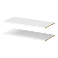 2 tablettes blanches GoodHome Atomia L. 96,4 x P. 43,2 cm