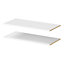 2 tablettes blanches GoodHome Atomia L. 96,4 x P. 43,2 cm