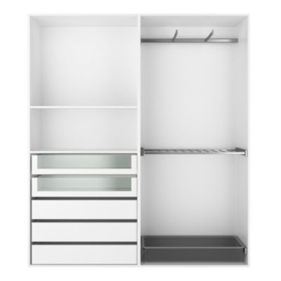 2 tablettes blanches GoodHome Atomia L. 96,4 x P. 43,2 cm