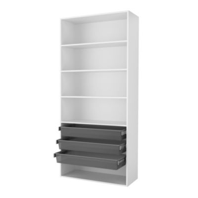 2 tablettes blanches GoodHome Atomia L. 96,4 x P. 43,2 cm