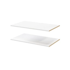 2 tablettes blanches GoodHome Atomia L. 96,4 x P. 56,2 cm