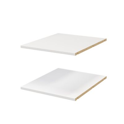 2 tablettes blanches L.46,4 x P.56,2 cm, GoodHome Atomia