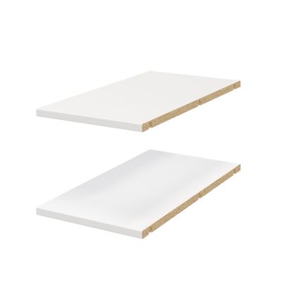 2 tablettes d'angle blanches GoodHome Atomia L. 29,2 x P. 56,2 cm