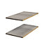2 tablettes d'angle effet chêne grisé GoodHome Atomia L. 29,2 x P. 56,2 cm