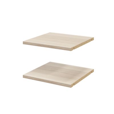 2 tablettes effet chêne GoodHome Atomia L. 33,9 x P. 33,2 cm