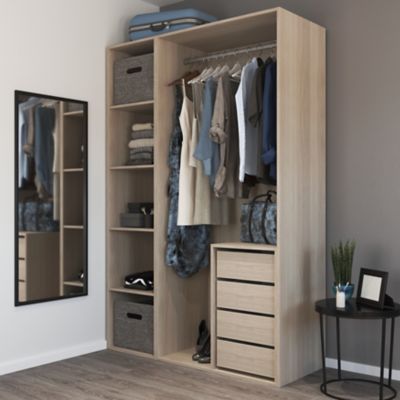 2 tablettes effet chêne GoodHome Atomia L. 46,4 x P. 56,2 cm