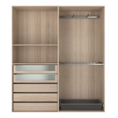 2 tablettes effet chêne GoodHome Atomia L. 96,4 x P. 43,2 cm