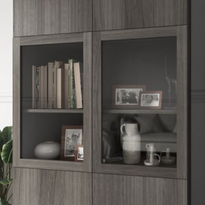 2 tablettes effet chêne grisé GoodHome Atomia L. 46,4 x P. 43,2 cm