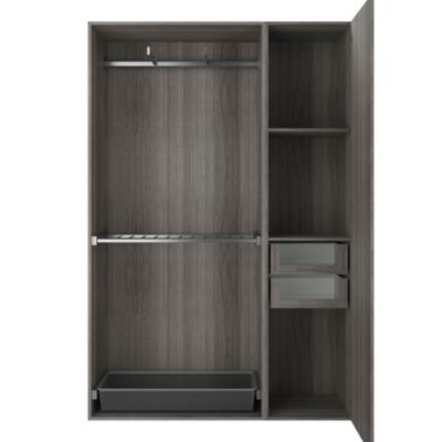 2 tablettes effet chêne grisé GoodHome Atomia L. 46,4 x P. 43,2 cm