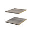 2 tablettes effet chêne grisé GoodHome Atomia L. 46,4 x P. 56,2 cm