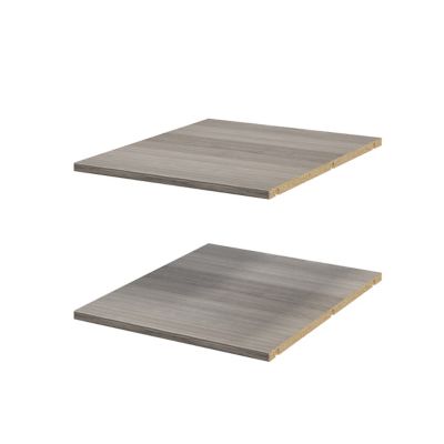 2 tablettes effet chêne grisé GoodHome Atomia L. 46,4 x P. 56,2 cm