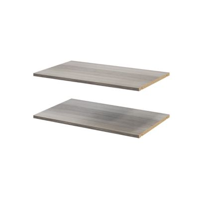 2 tablettes effet chêne grisé GoodHome Atomia L. 71,4 x P. 43,2 cm