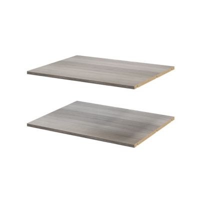 2 tablettes effet chêne grisé GoodHome Atomia L. 71,4 x P. 56,2 cm