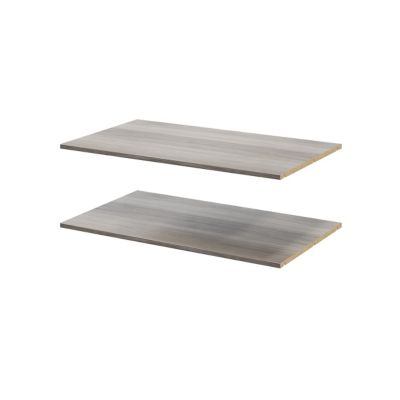 2 tablettes effet chêne grisé GoodHome Atomia L. 96,4 x P. 56,2 cm