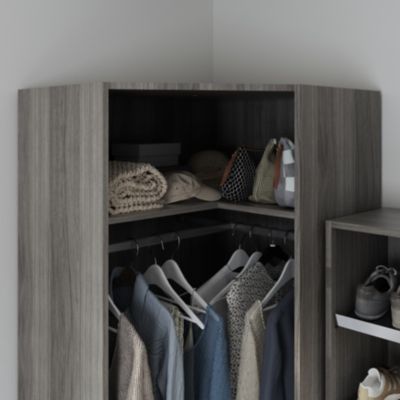 2 tablettes effet chêne grisé pour caisson d'angle Atomia L. 41,2 x P ...