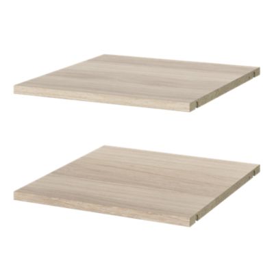 2 tablettes effet chêne pour caisson d'angle Atomia L. 41,2 x P. 43,2 x Ep. 1,8 cm