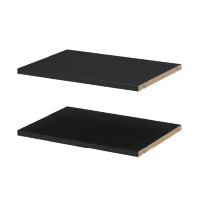 2 tablettes noirs GoodHome Atomia L. 46,4 x P. 33,2 cm