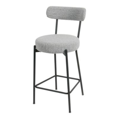 2 tabourets de bar gris boucle Areni