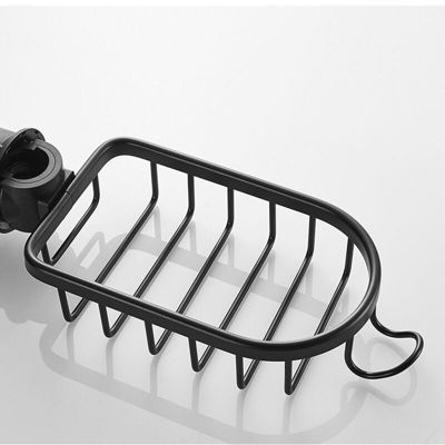 2 étagères de douche télescopiques sans perçage en acier inoxydable, noires