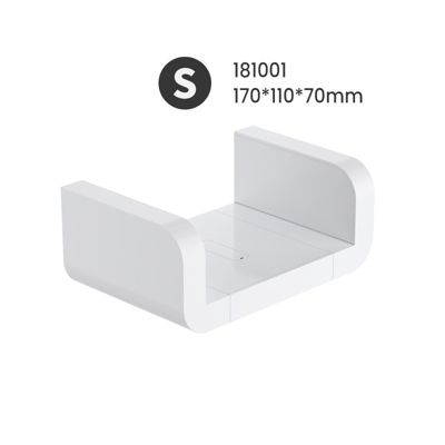 2 étagères murales en plastique, étagères flottantes blanches 17/32 cm, étagères murales blanches, aucun perçage requis