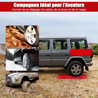 VINGO Aide Au Démarrage Planches De Montagne 2X Voiture Camion Voiture Tapis Dadherence Tapis De Traction 84791946