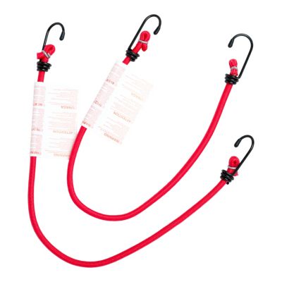 2 tendeurs élastiques à crochet rouge Ø8 mm x 0,6 m