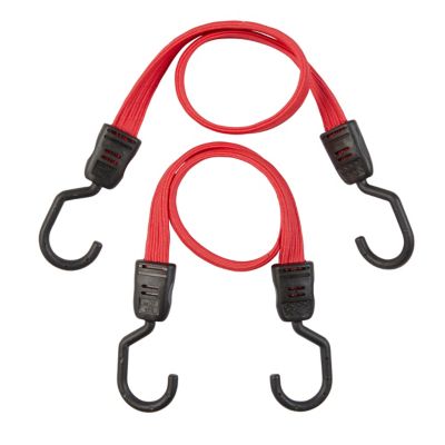 2 tendeurs plat L. 60 cm Diall rouge et noir