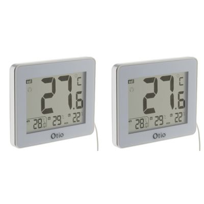 2 thermomètres int/ext filaires blanc Otio