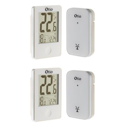 2 thermomètres int/ext sans fil blanc Otio