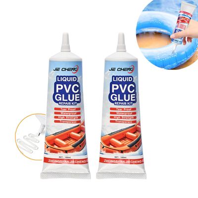2 tubes de colle de réparation pour piscine, colle PVC imperméable, réparation extra-forte pour bateaux gonflables