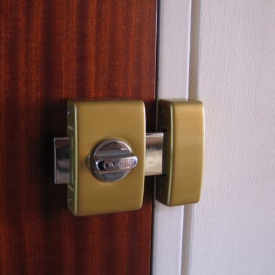 2 verrous à bouton sans vis bronze ø23 mm / 45 mm Abus