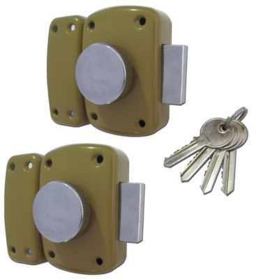 2 verrous Diall aluminium 10.85 x 6.42 x 1.82 cm